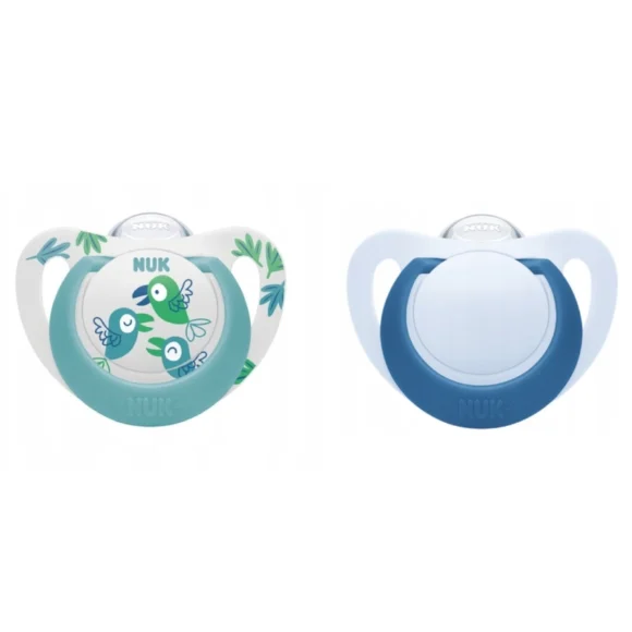 Suzeta Nuk Star Silicon 18-36 luni Pasare Set 2 Bucati